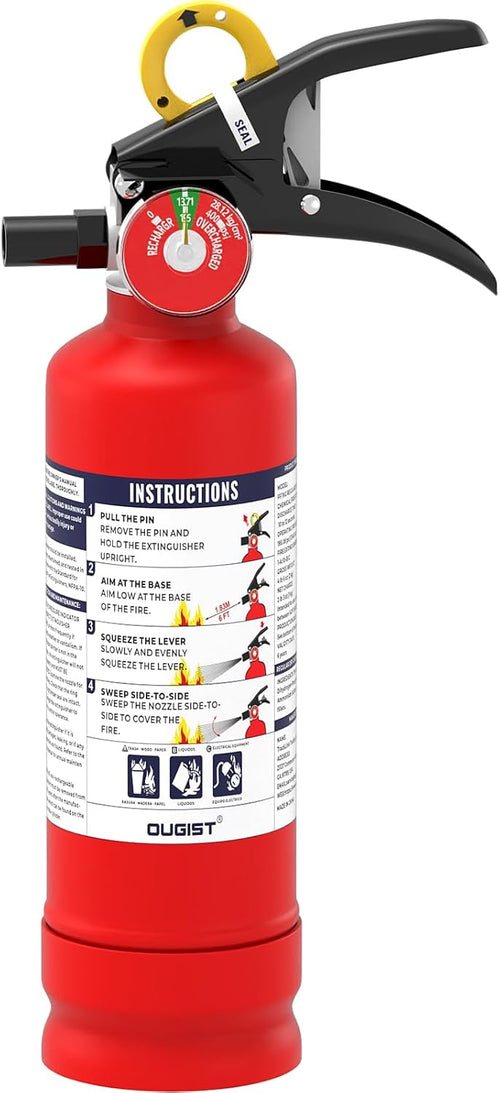 1kg Home Fire Extinguisher & Fire-Resistant Mask Safety Set