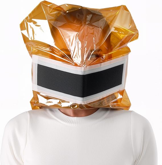 Fire Escape Full Face Mask: Heat Film & Smoke Filter Respirator