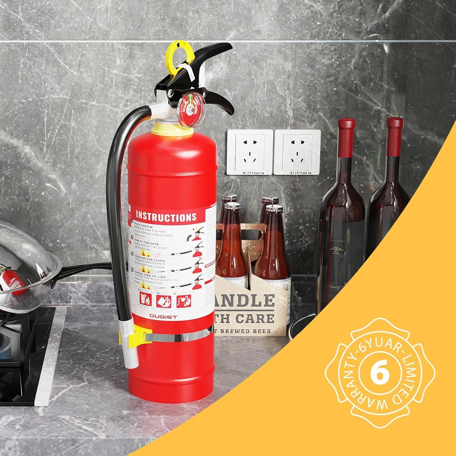 Fire Extinguisher, ABC Dry Powder,5lb