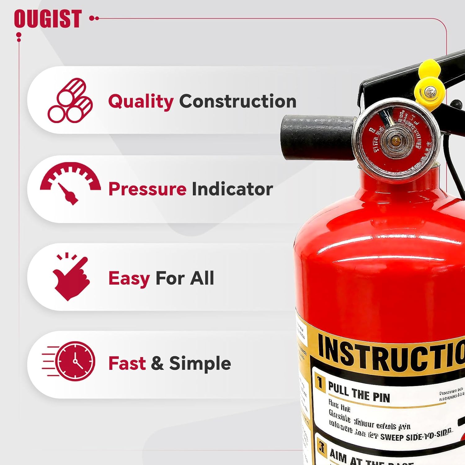 2.5lb ABC Fire Extinguisher: Pro Safety for Home, Kitchen, Car