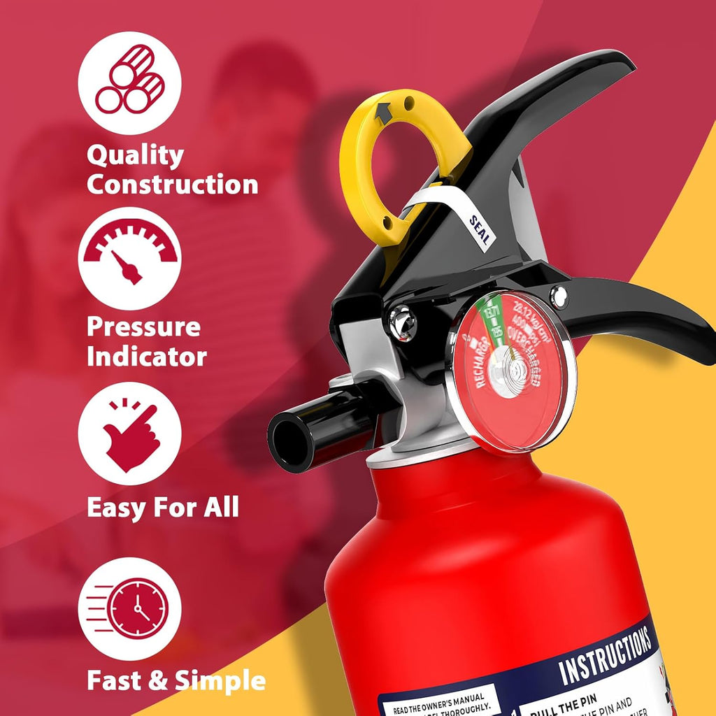 2.5lb ABC Fire Extinguisher: Home/Car Safety