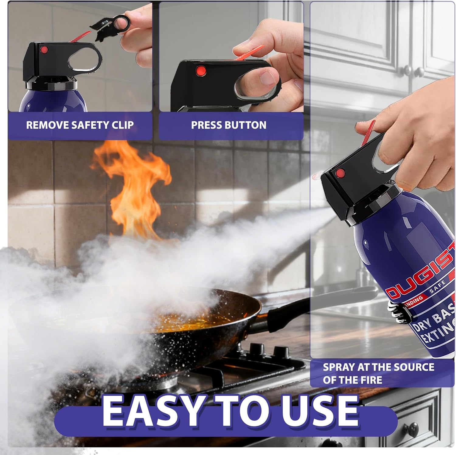 ABC Fire Extinguisher for Home & Vehicle 1.3lb Each